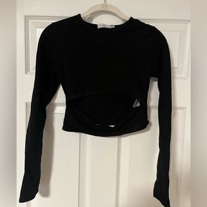 Cutout black going out top